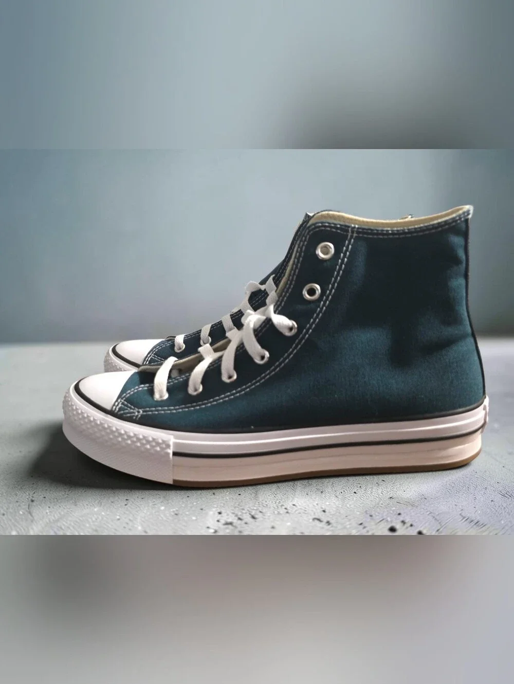 Converse EVA Lift Darkly Jade Big Kids 7 New Damaged Box